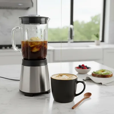 Smart Coffee ingredients blended in a luxury kitchen