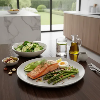 Low-carb, high-protein meal with healthy fats—no grains or sugars